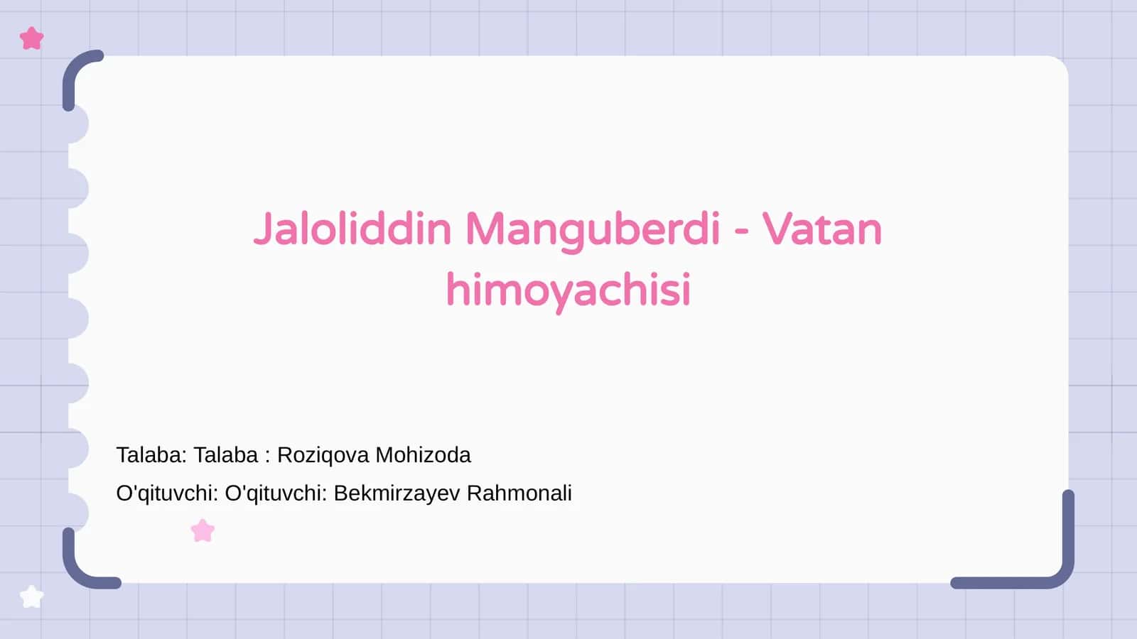 Jaloliddin Manguberdi - Vatan himoyachisi