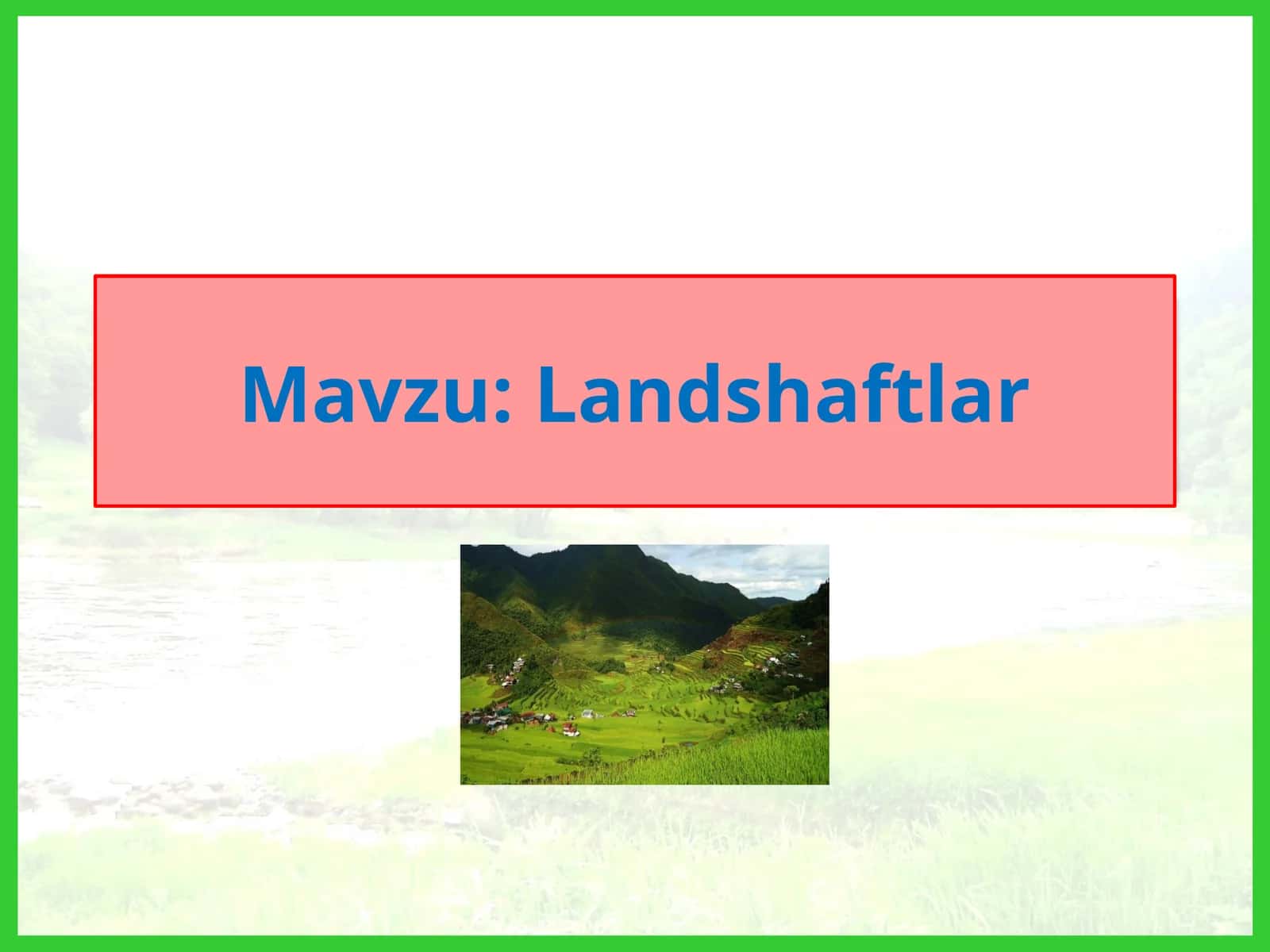 Landshaftlar
