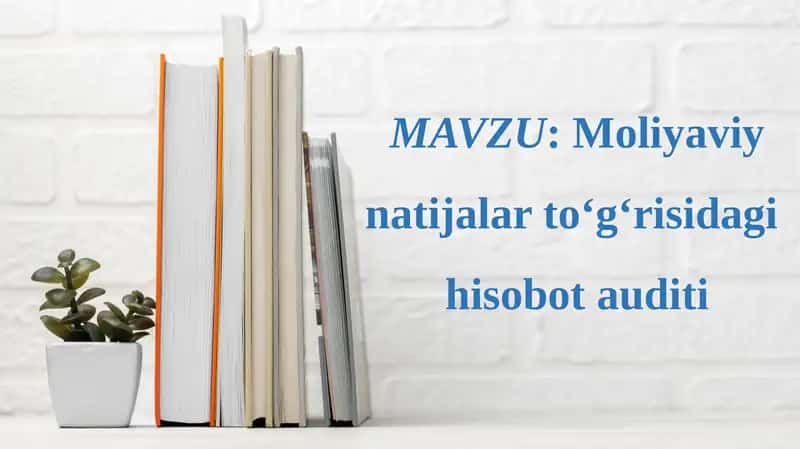 Moliyaviy natijalar to'g'risidagi hisobot auditining maqsadi, vazifalari va ma'lumot manbalari