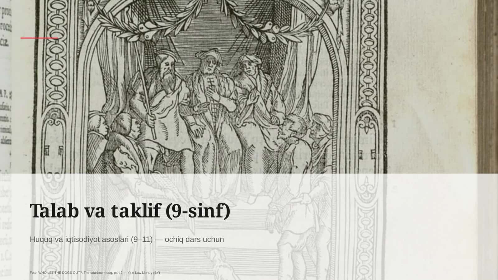 Talab va taklif (9-sinf)