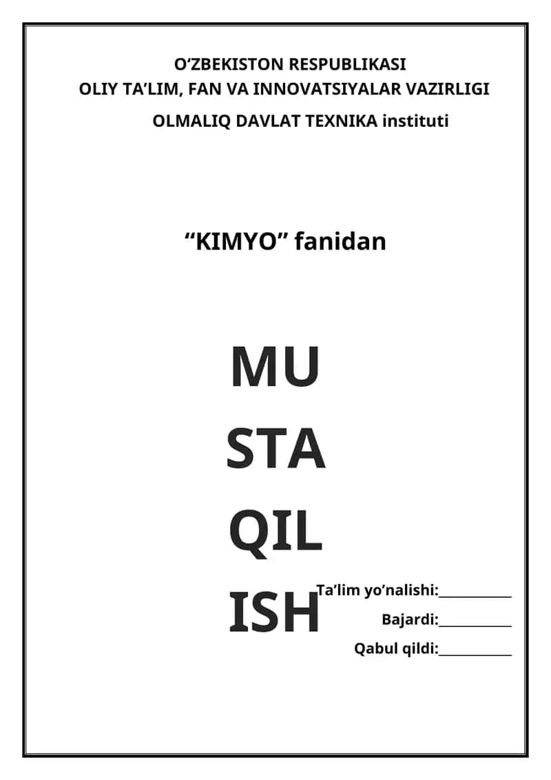 Metallar korroziyasi va uning oldini olish usullari