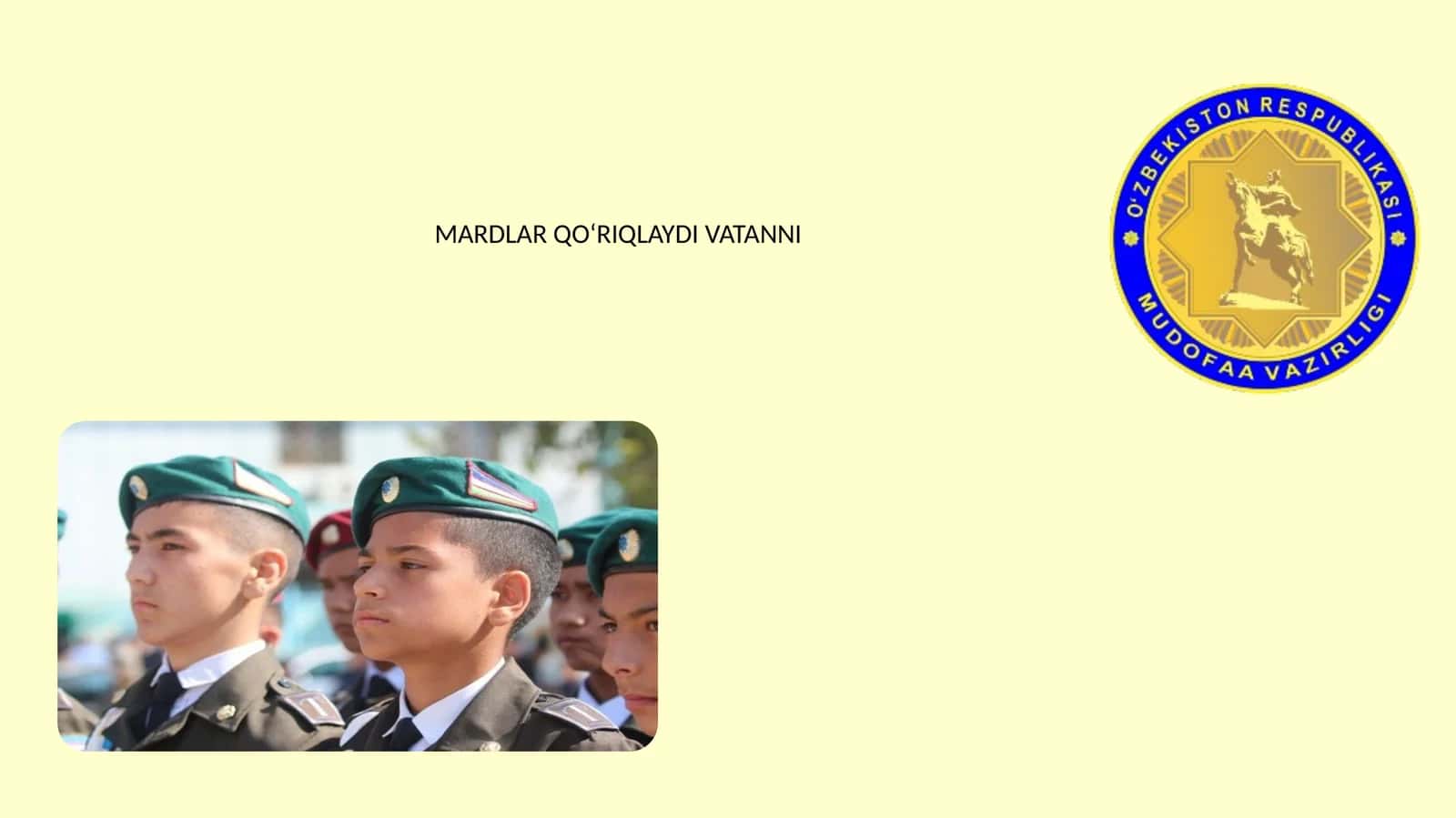 MARDLAR QOʻRIQLAYDI VATANNI