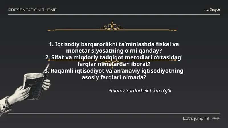 Pulatov Sardorbek Irkin o'g'li