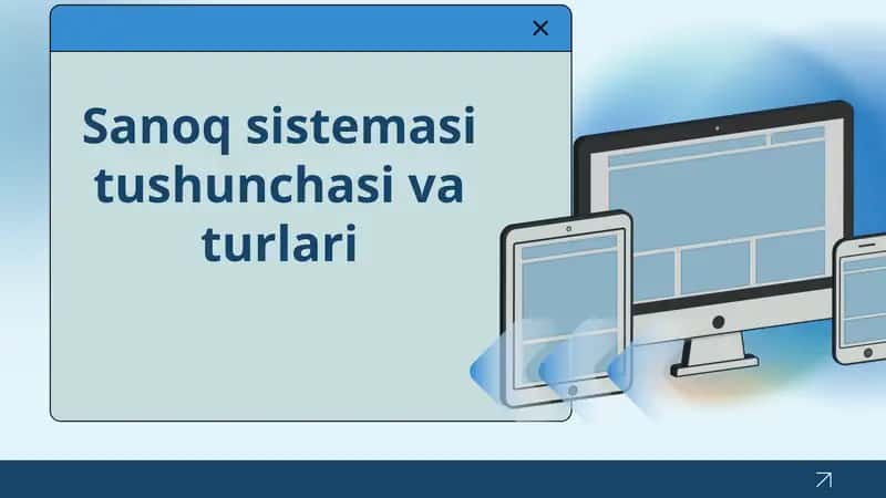 Sanoq sistemasi tushunchasi va turlari