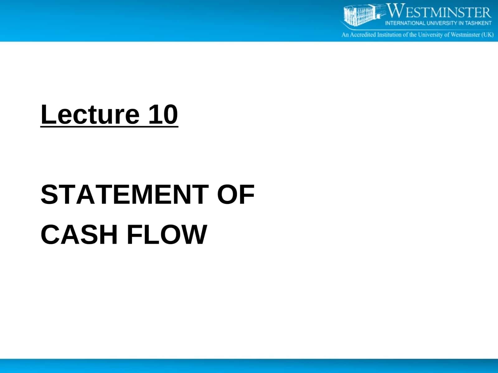 STATEMENT OF CASH FLOW