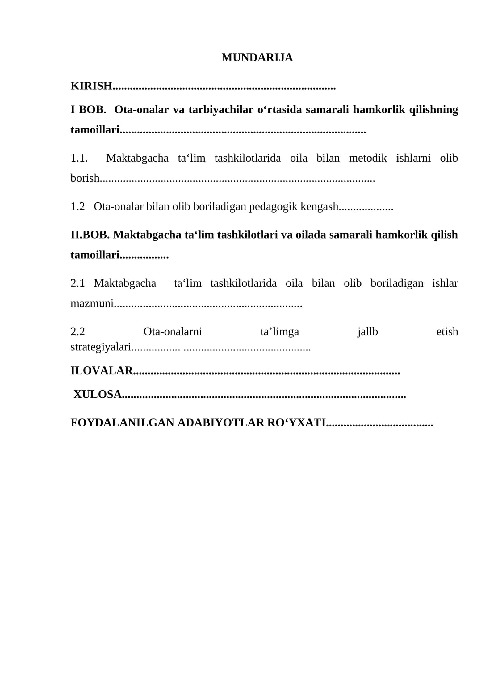 Ota-onalar va tarbiyachilar o‘rtasida samarali hamkorlik qilishning tamoillari