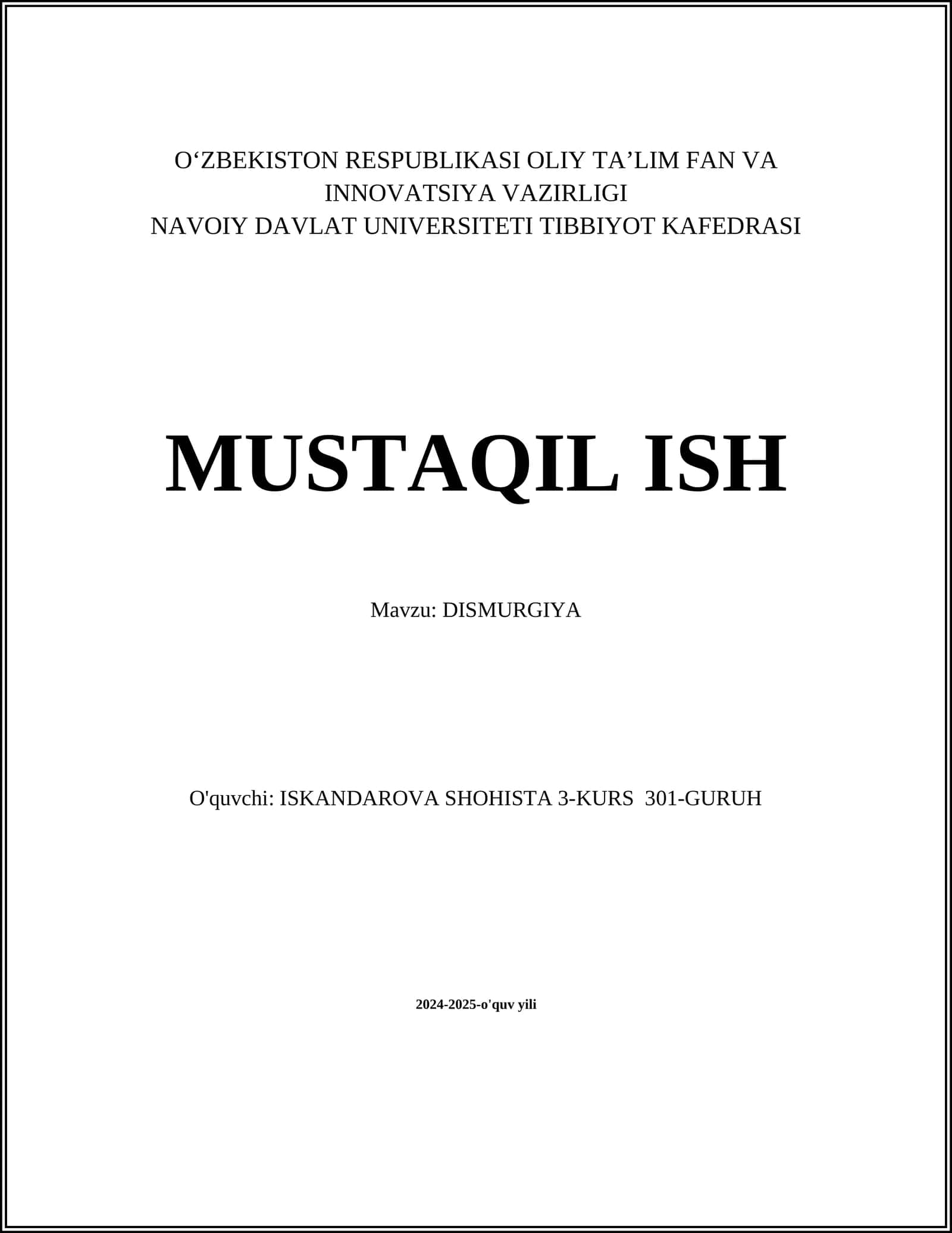 DISMURGIYA