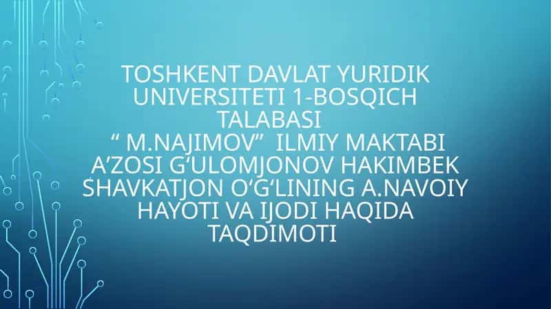 Alisher Navoiy – Gʻazal sultoni