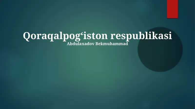 Qoraqalpogʻiston respublikasi