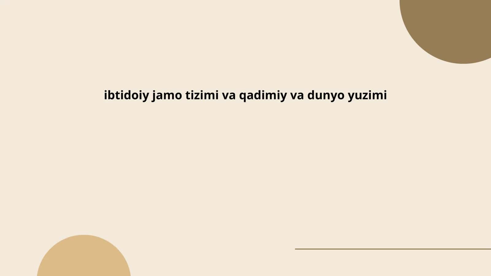 Ibtidoiy jamoa tizimi