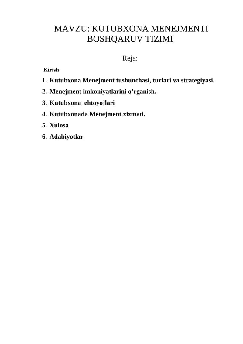 Kutubxona Menejmenti Boshqaruv Tizimi