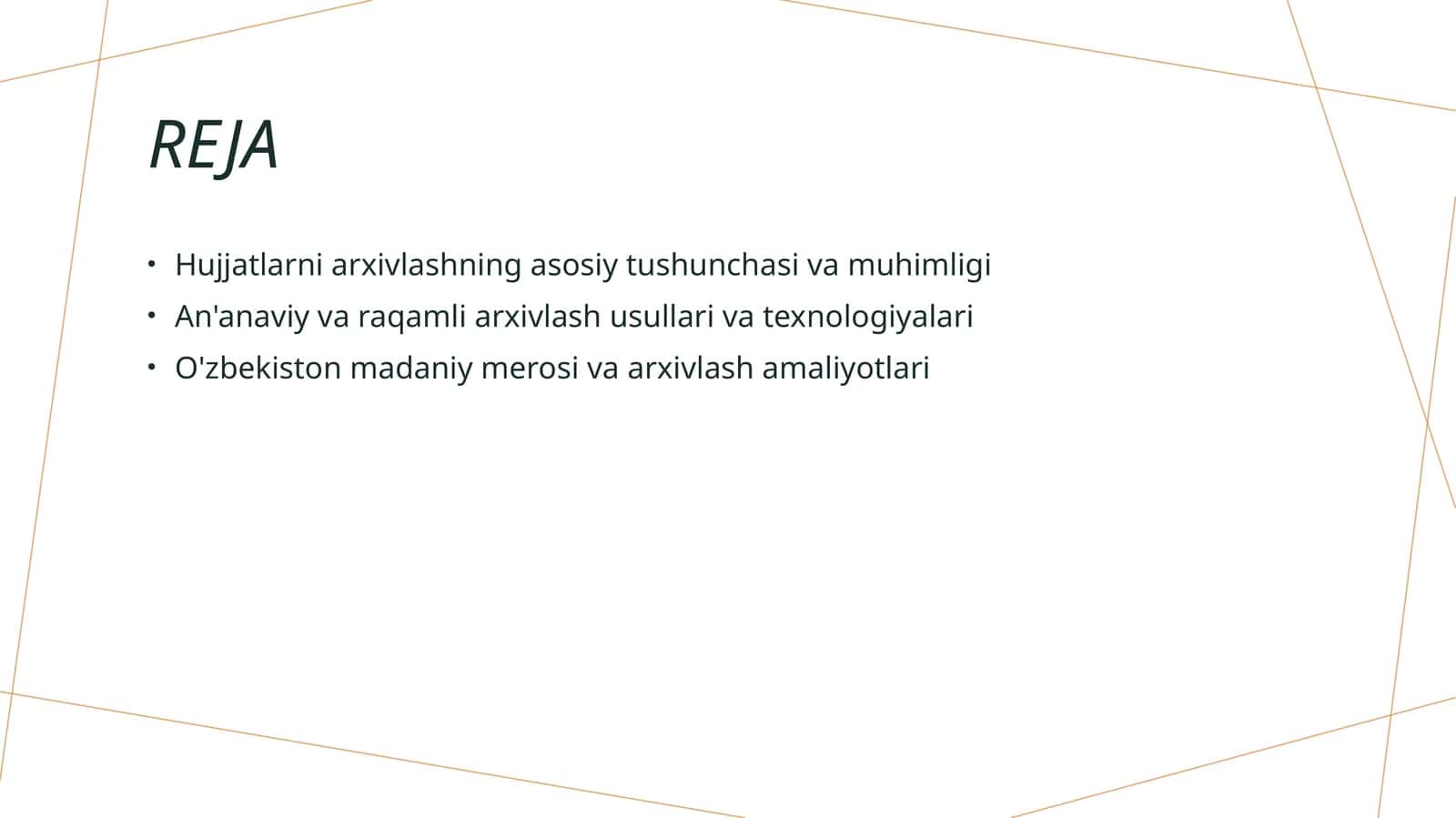 Arxiv hujjatlarini saqlash tushunchasi
