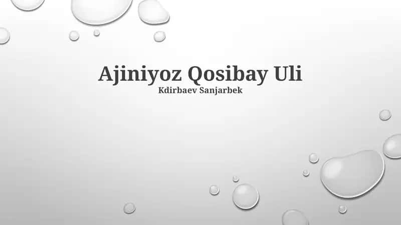 Ajiniyoz Qosibay Uli