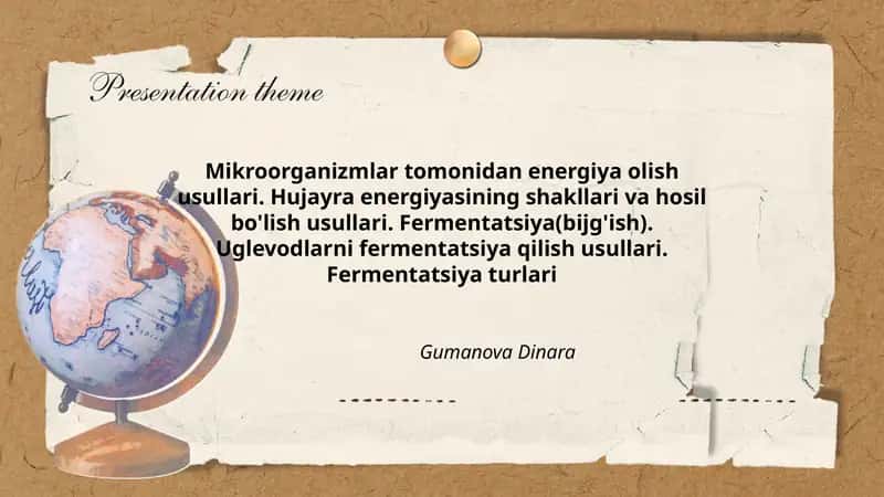 Mikroorganizmlar tomonidan energiya olish usullari
