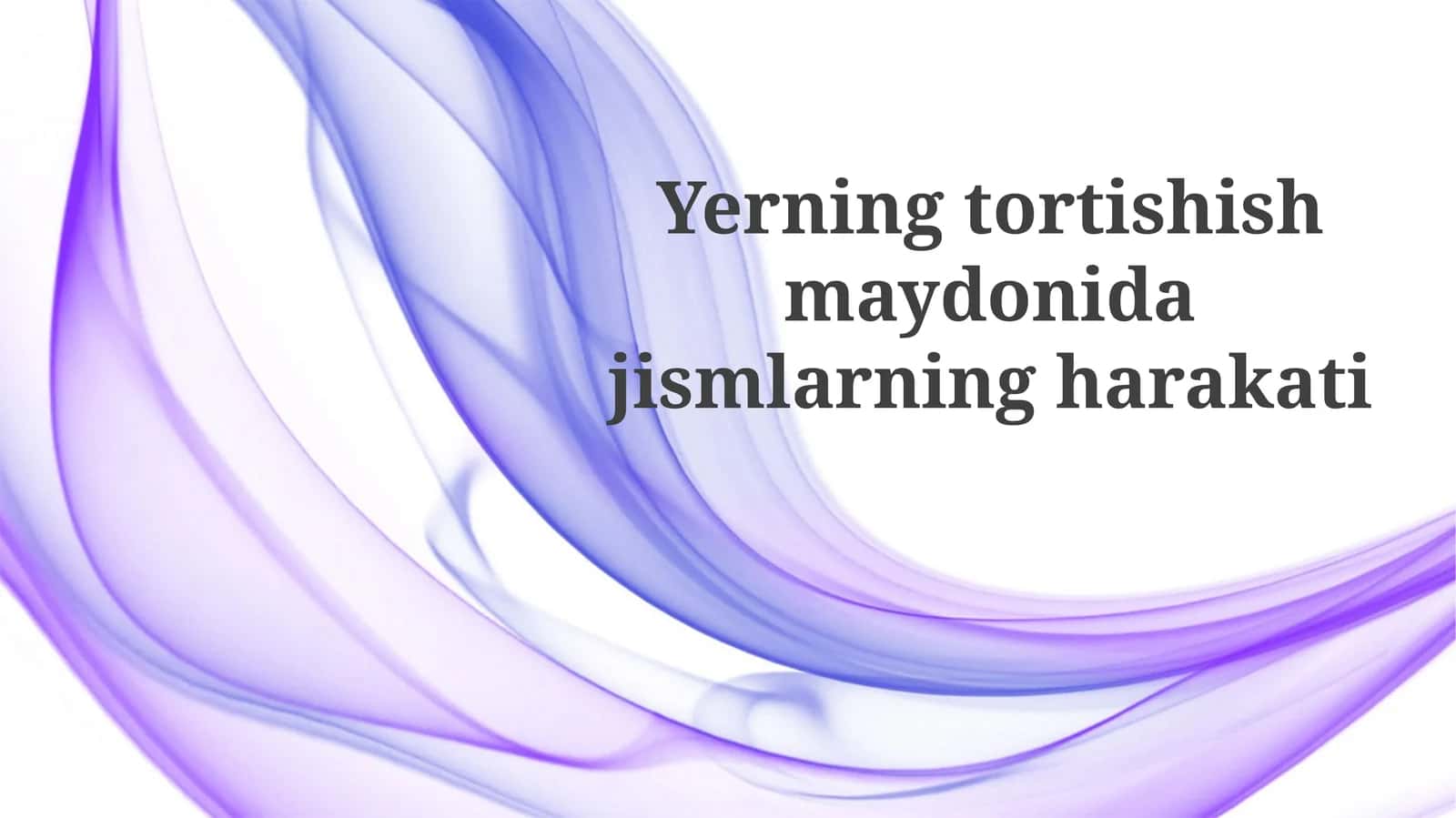 Gravitatsiya Kuchi va Tezlanish