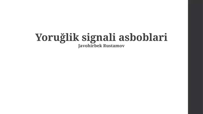 Yoruğlik signali asboblari