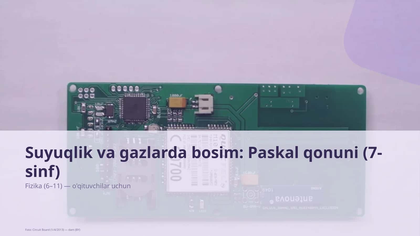 Suyuqlik va gazlarda bosim: Paskal qonuni (7-sinf)