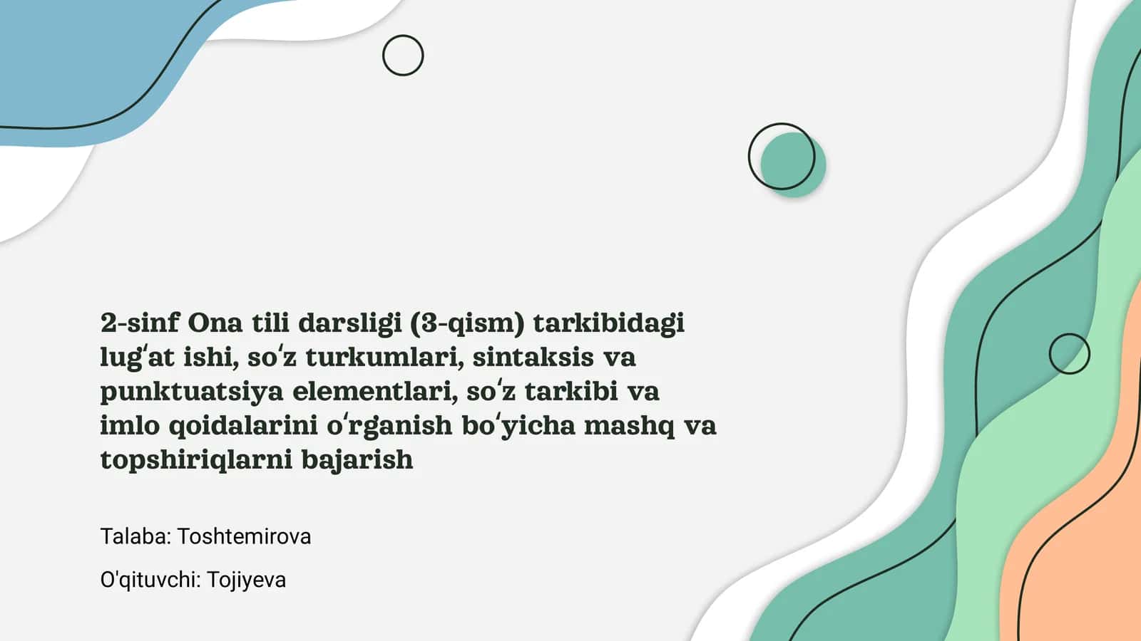 2-sinf Ona tili darsligi (3-qism)