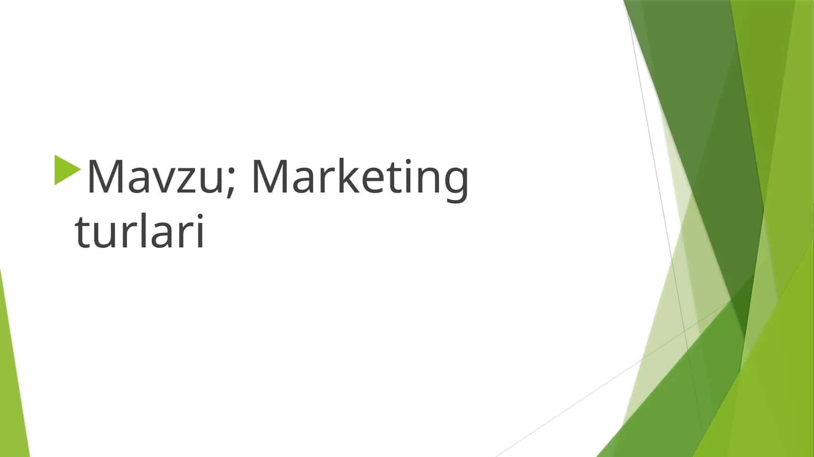 Marketing turlari