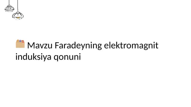 Faradeyning elektromagnit induksiya qonuni