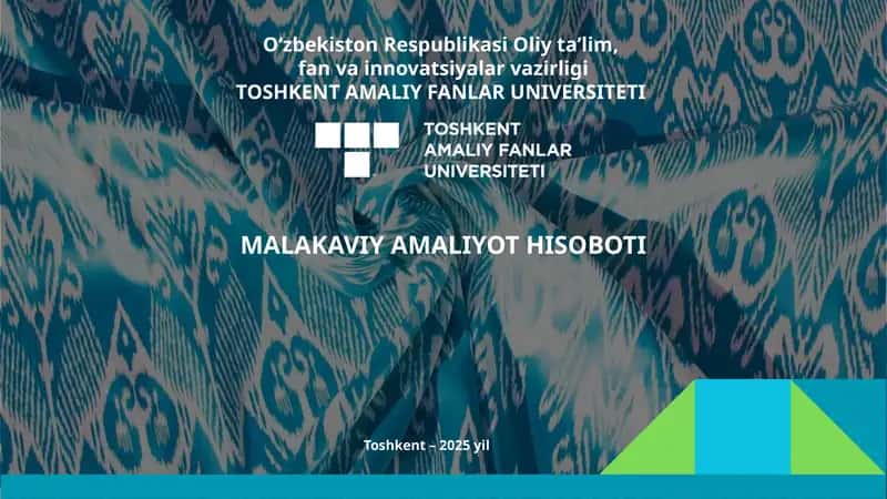 MALAKAVIY AMALIYOT HISOBOTI XALQ BANKI