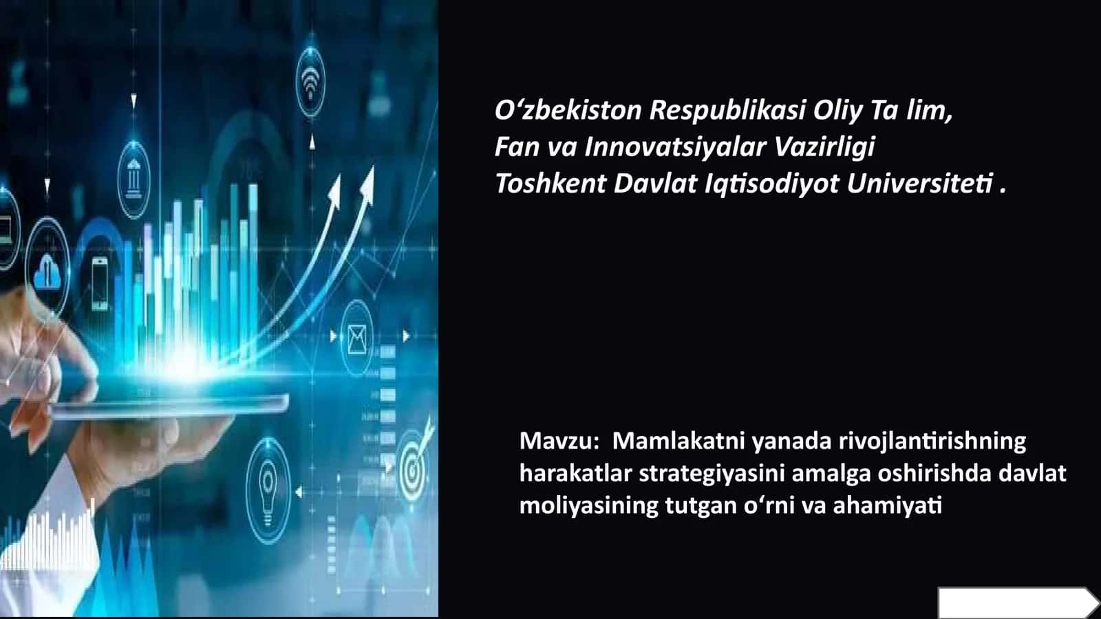 Mamlakatni yanada rivojlantirishning harakatlar strategiyasini amalga oshirishda davlat moliyasining tutgan oʻrni va ahamiyati