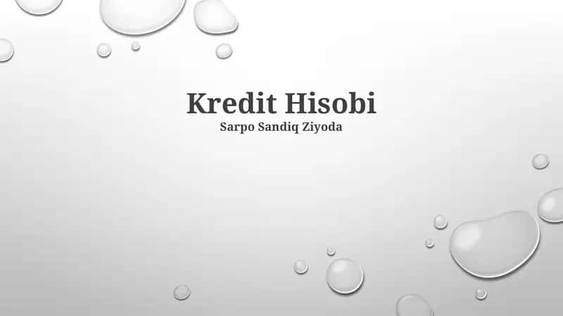 Kredit Hisobi