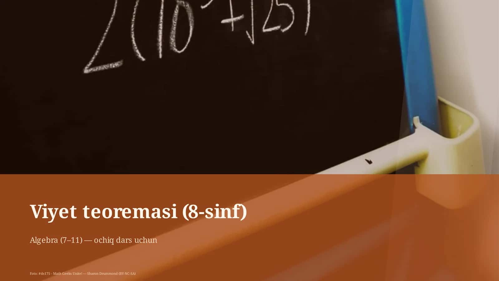Viyet teoremasi (8-sinf)