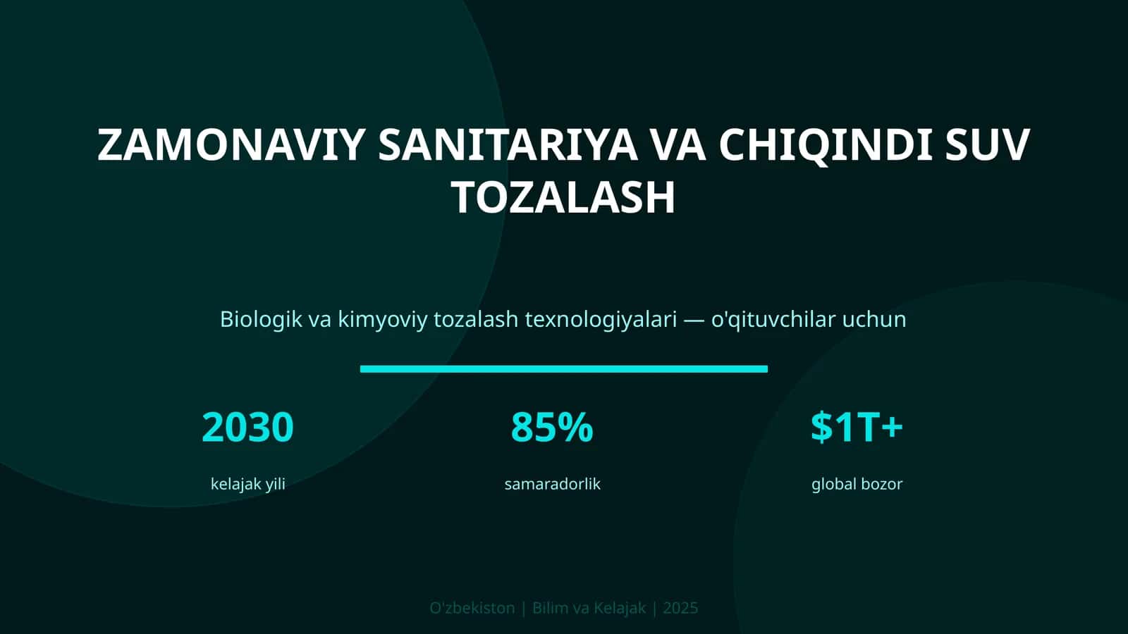 Zamonaviy Sanitariya va Chiqindi Suv Tozalash