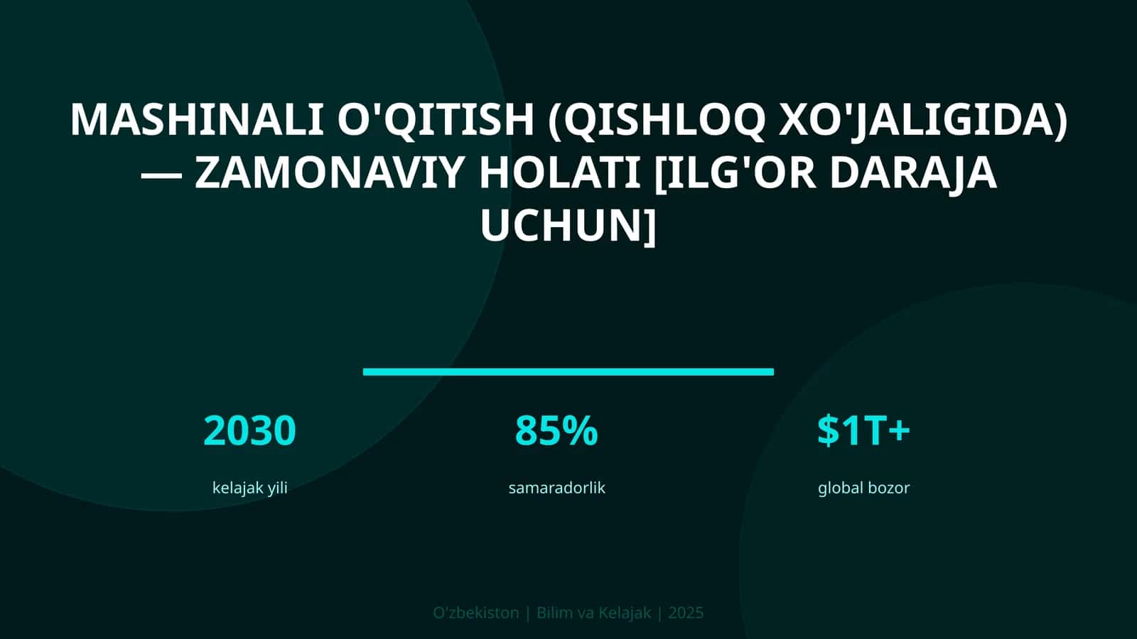 Mashinali o'qitish (qishloq xo'jaligida) — zamonaviy holati [ilg'or daraja uchun]