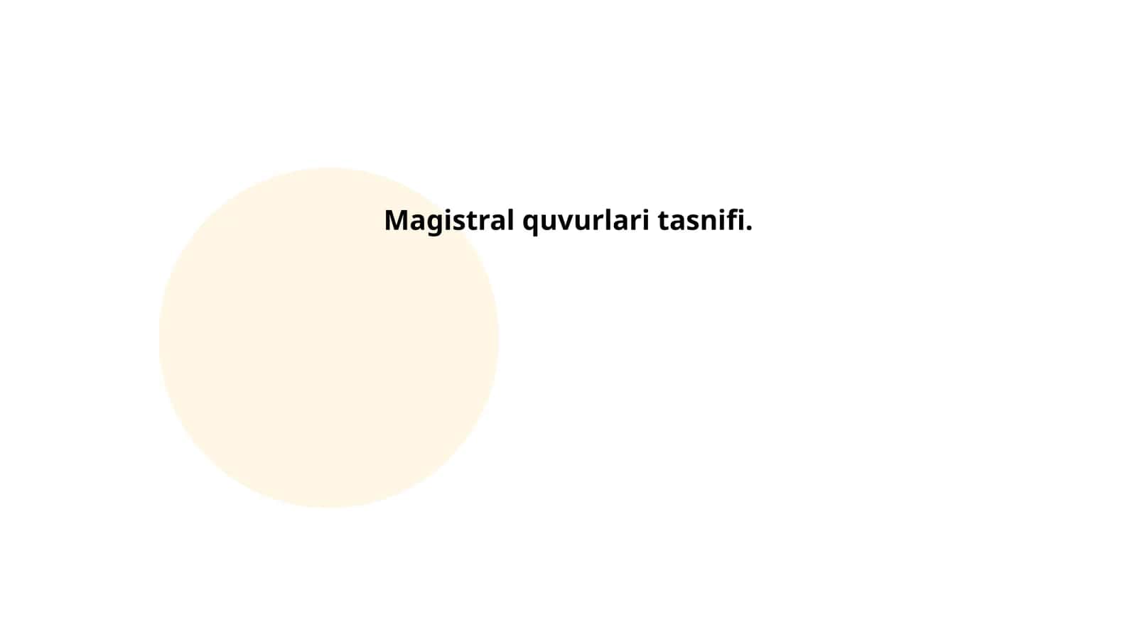 Magistral quvurlari tasnifi