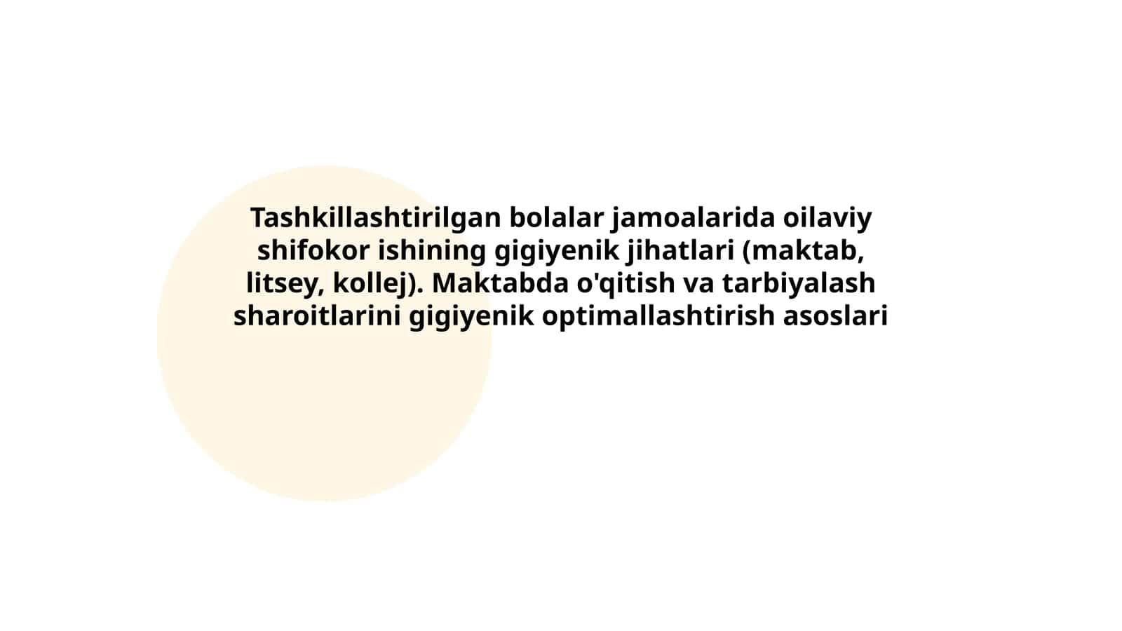 Gigiyenik jihatlari