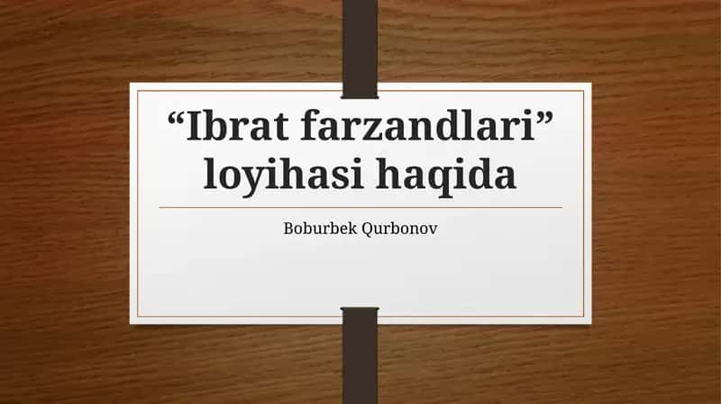 Ibrat farzandlari