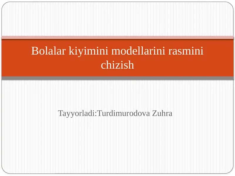 Bolalar kiyimi dizayni
