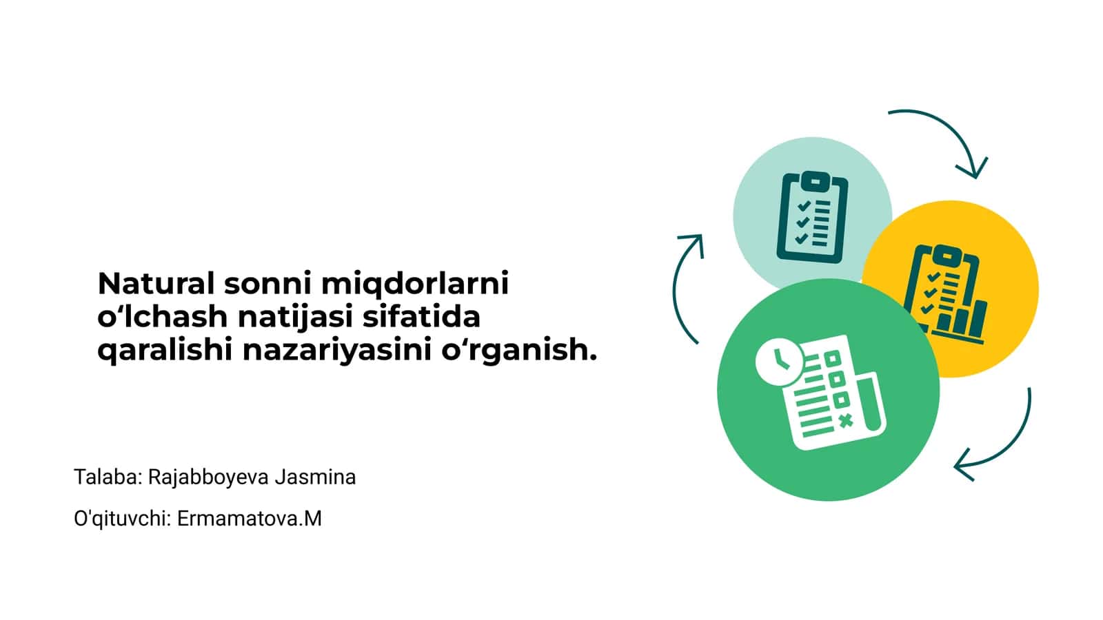 Natural sonni miqdorlarni o‘lchash nazariyasi