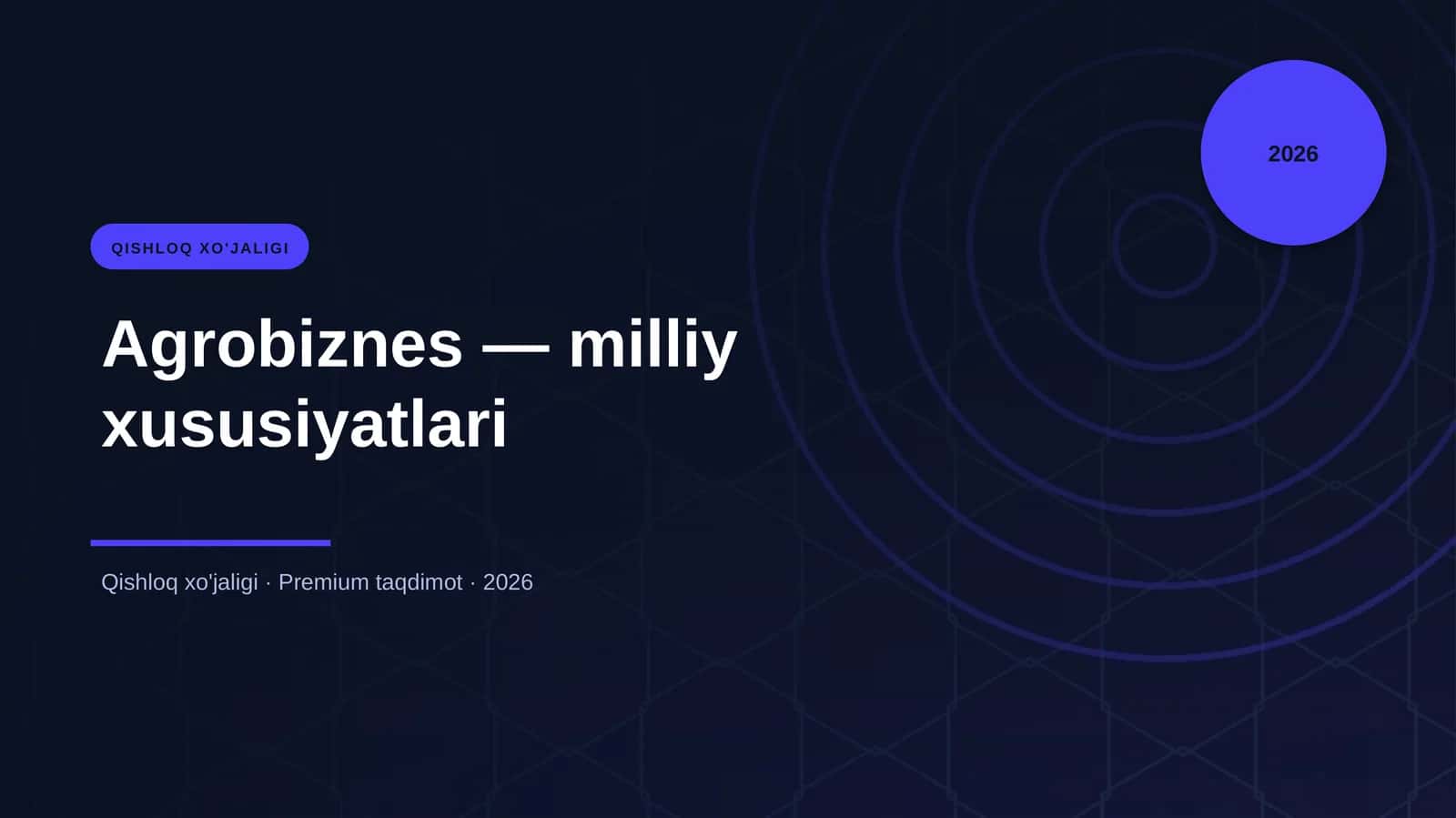 Agrobiznes — milliy xususiyatlari