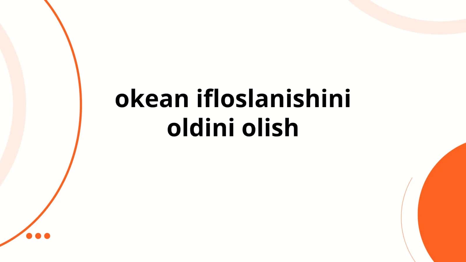 Plastik chiqindilarni kamaytirish va qayta ishlash