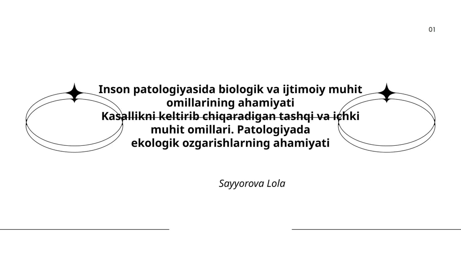 Inson patologiyasida biologik va ijtimoiy muhit omillarining ahamiyati