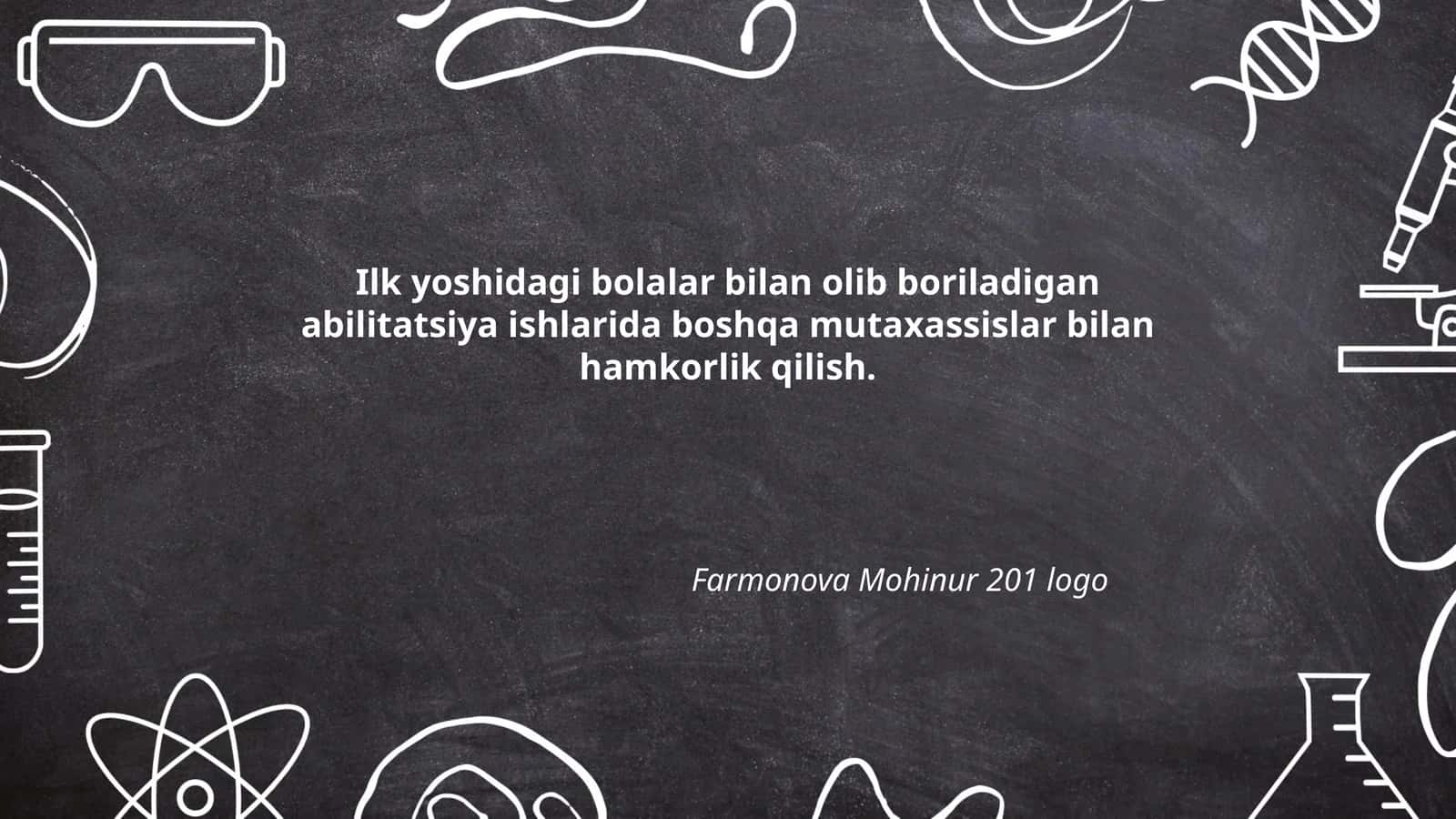 Ilk yoshidagi bolalar bilan olib boriladigan abilitatsiya ishlarida boshqa mutaxassislar bilan hamkorlik qilish