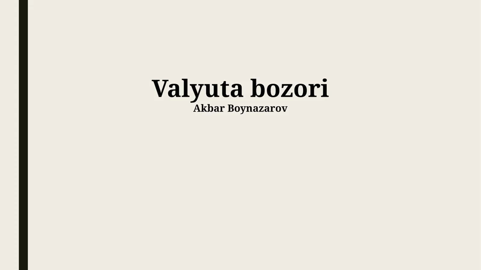 Valyuta Bozori