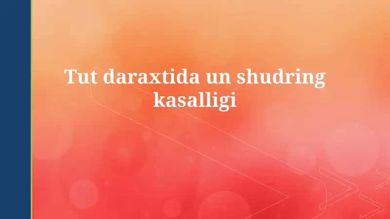 Tut daraxtida unshudring kasalligi