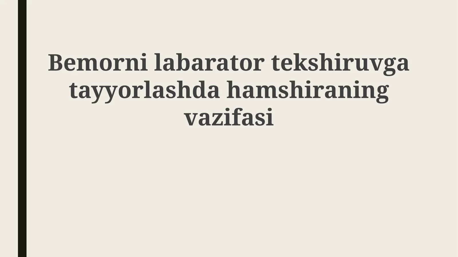 Test turlari va tayyorgarlik ko'rsatmalari