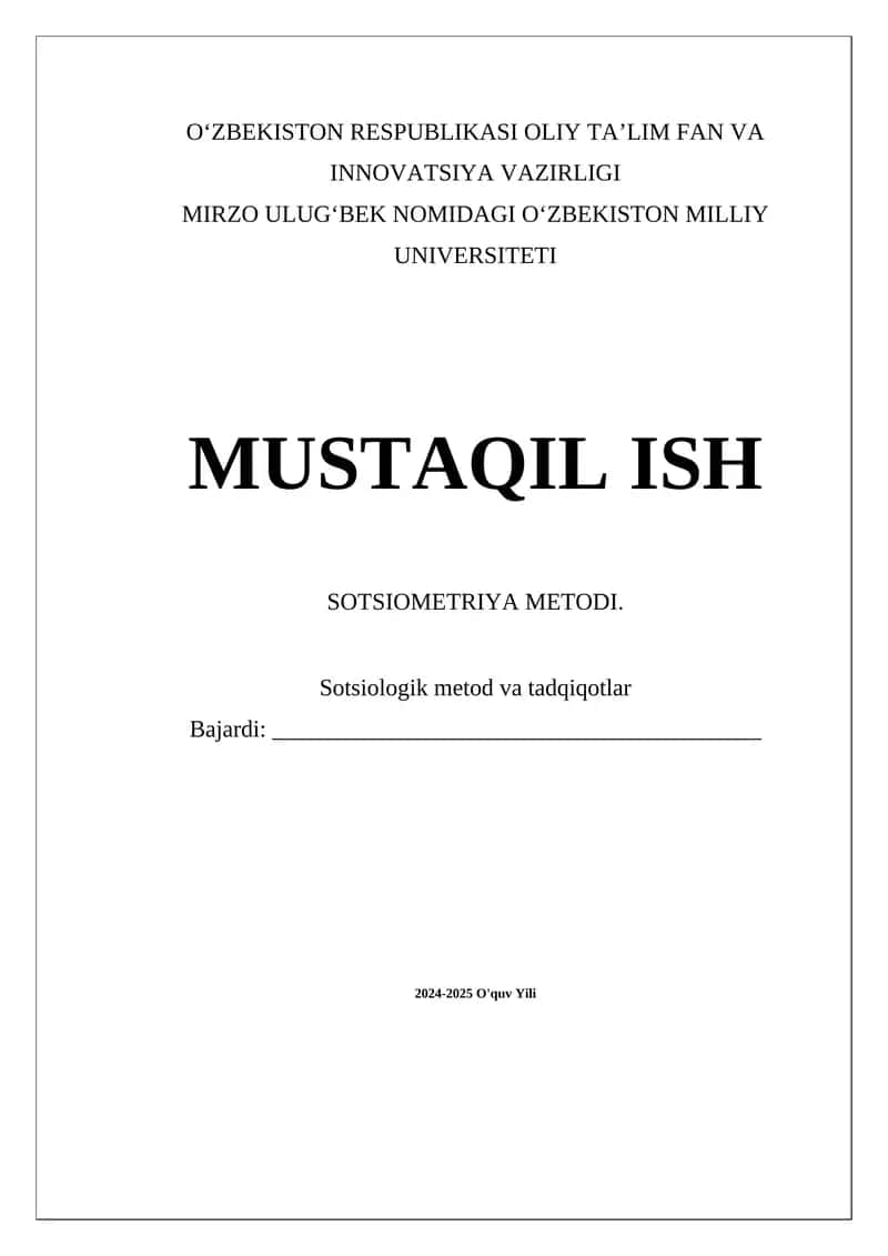 Sotsiologik metod va tadqiqotlar