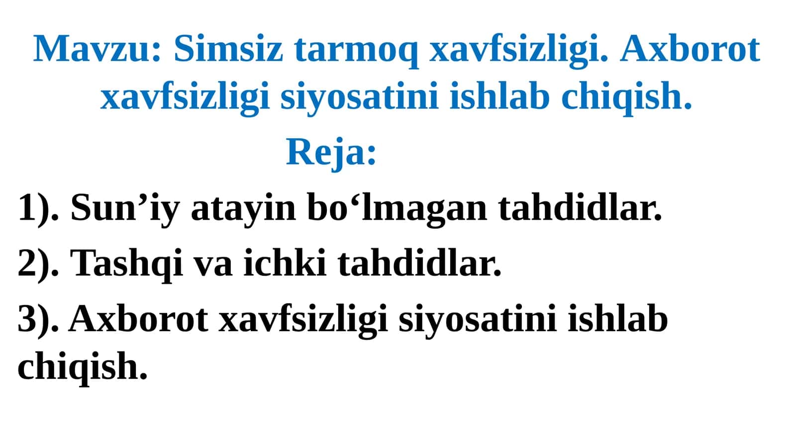 Simsiz tarmoq xavfsizligi