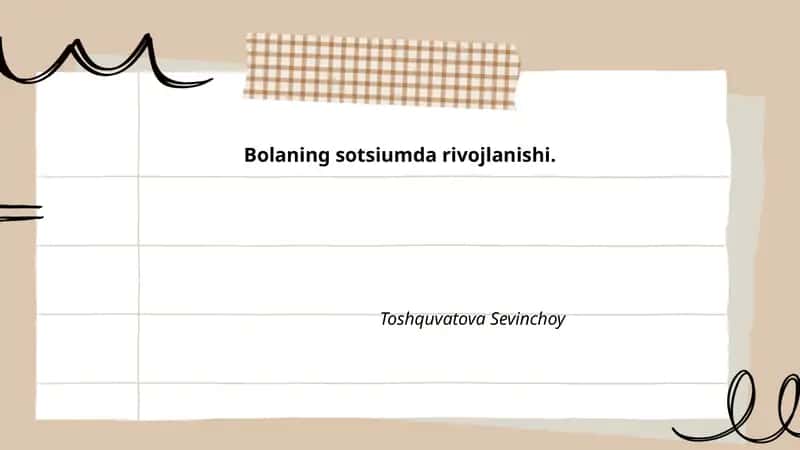 Bolaning jismoniy rivojlanishi