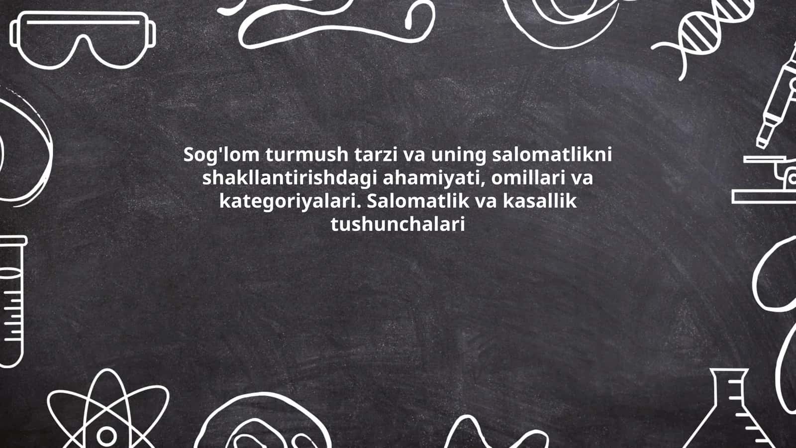 Sog'lom turmush tarzining ta'rifi va asosiy tamoyillari