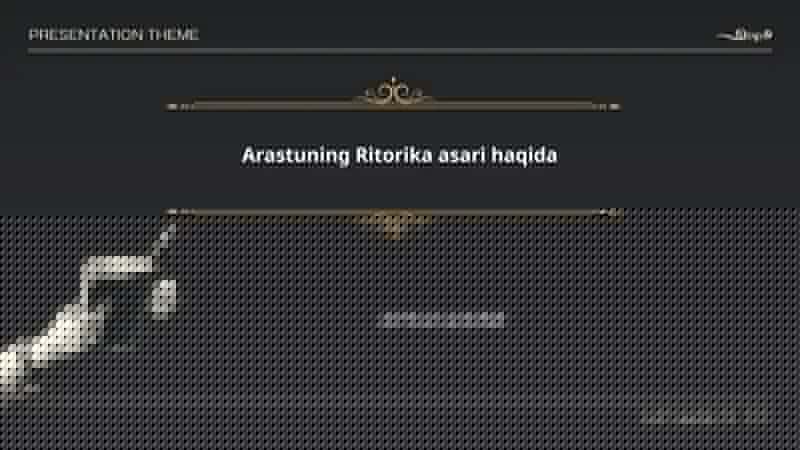 Arastuning "Ritorika" asari haqida