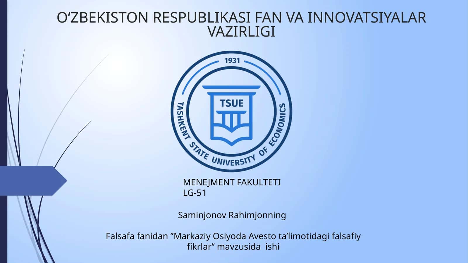 Markaziy Osiyoda Avesto ta’limotidagi falsafiy fikrlar