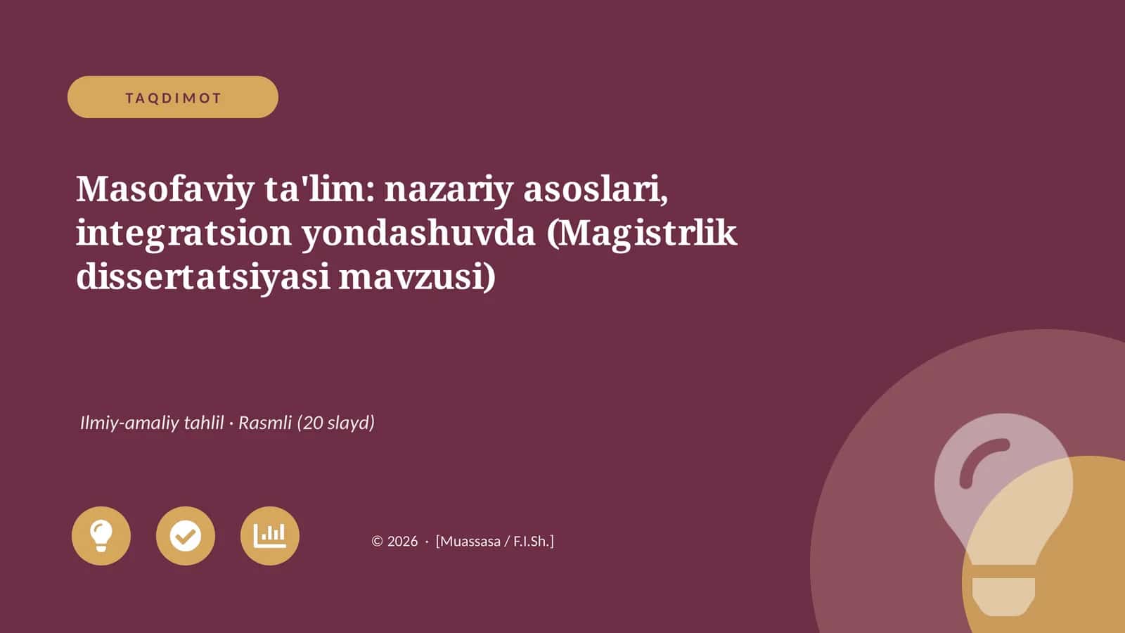 Masofaviy ta'lim: nazariy asoslari, integratsion yondashuvda