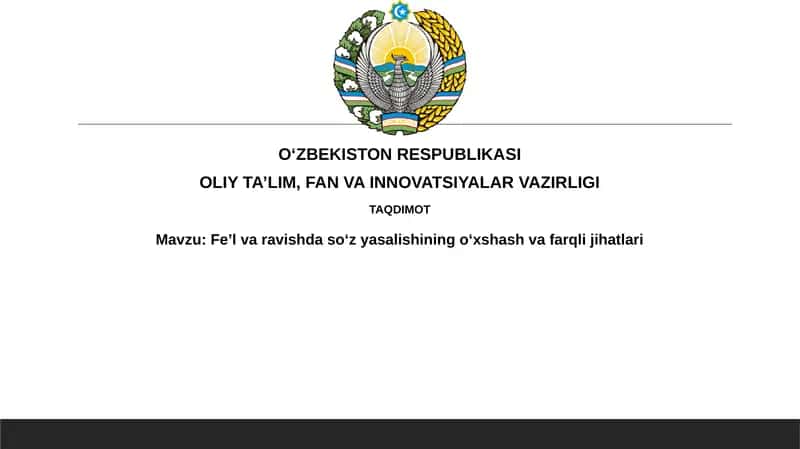Fe’l yasash usullari